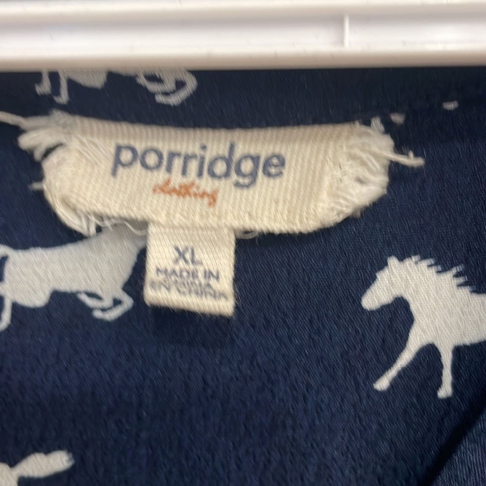 Anthropology Porridge Horse Patterned Top XL - Picture 2 of 7